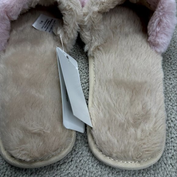 New L*Space pink/tan Cloud Slippers NWT Size M-L Super comfy - Picture 4 of 10